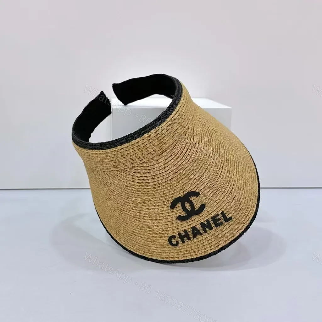 View 4 of Sunlit Visor: Woven Brim, Chanel-Inspired Luxury Sun Hat