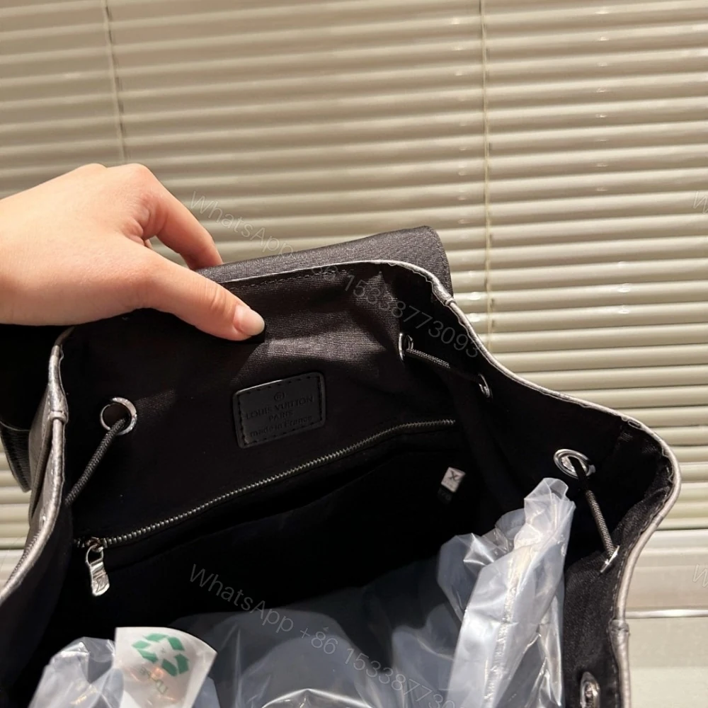 View 5 of Louis Vuitton Christopher MM Monogram Eclipse Black And Grey 44Cm M45419