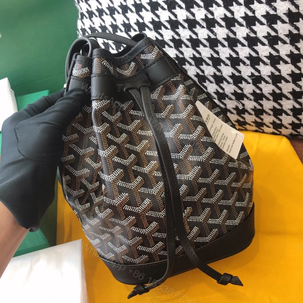 View 3 of 高仿Goyard*PEFLOT6抽繩水桶包黑色免檢版