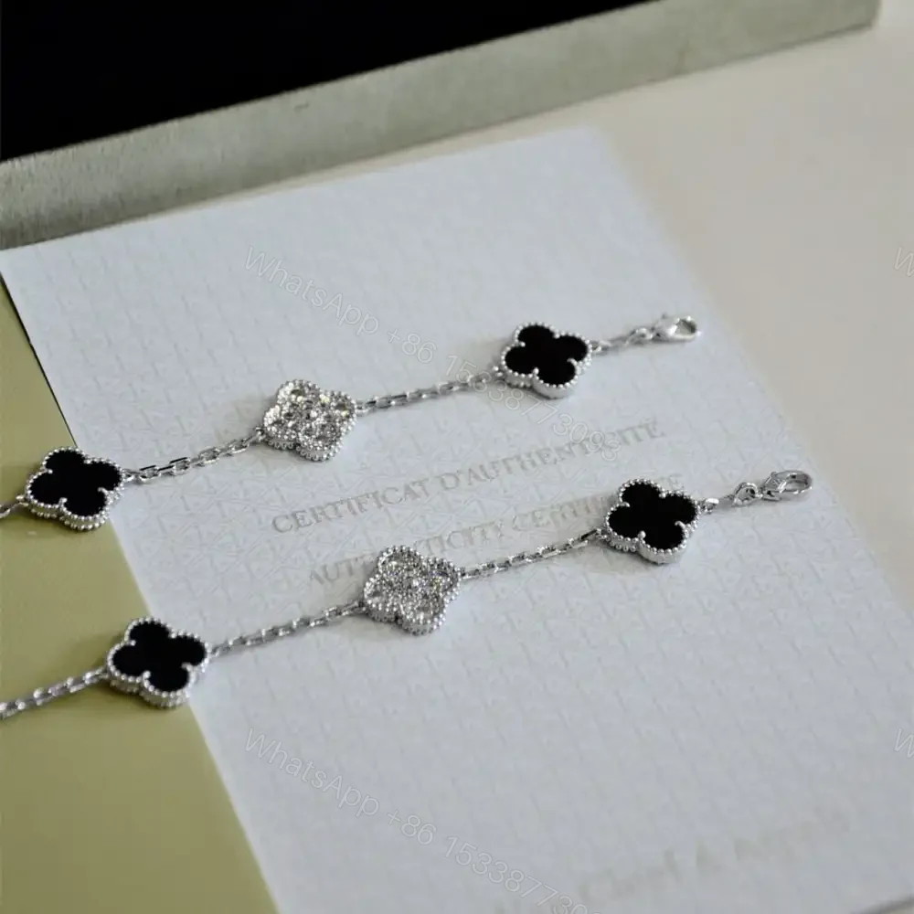 View 12 of 高仿首飾VanCleef&Arpels*RP2R900縞瑪瑙白金手鏈