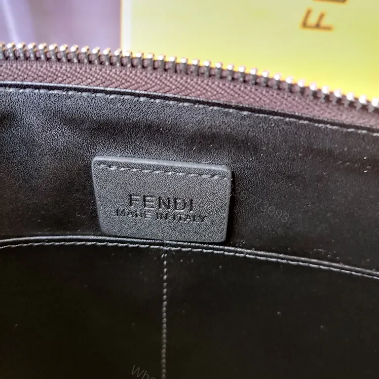 View 8 of Monogrammed Leather Carryall: Luxury Clutch with Fendi Signature