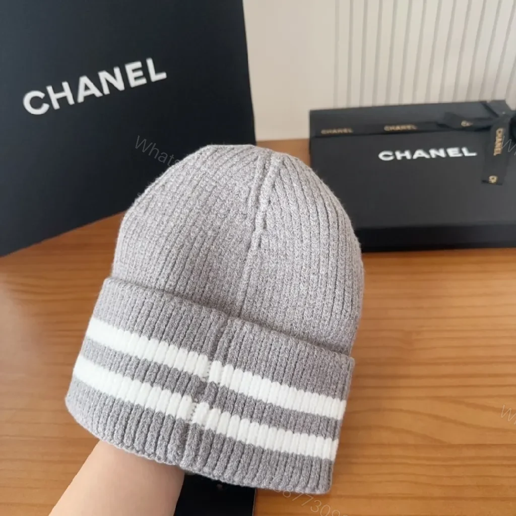 View 2 of Knit Beanie with Script Patch - Luxe Street Style Hat