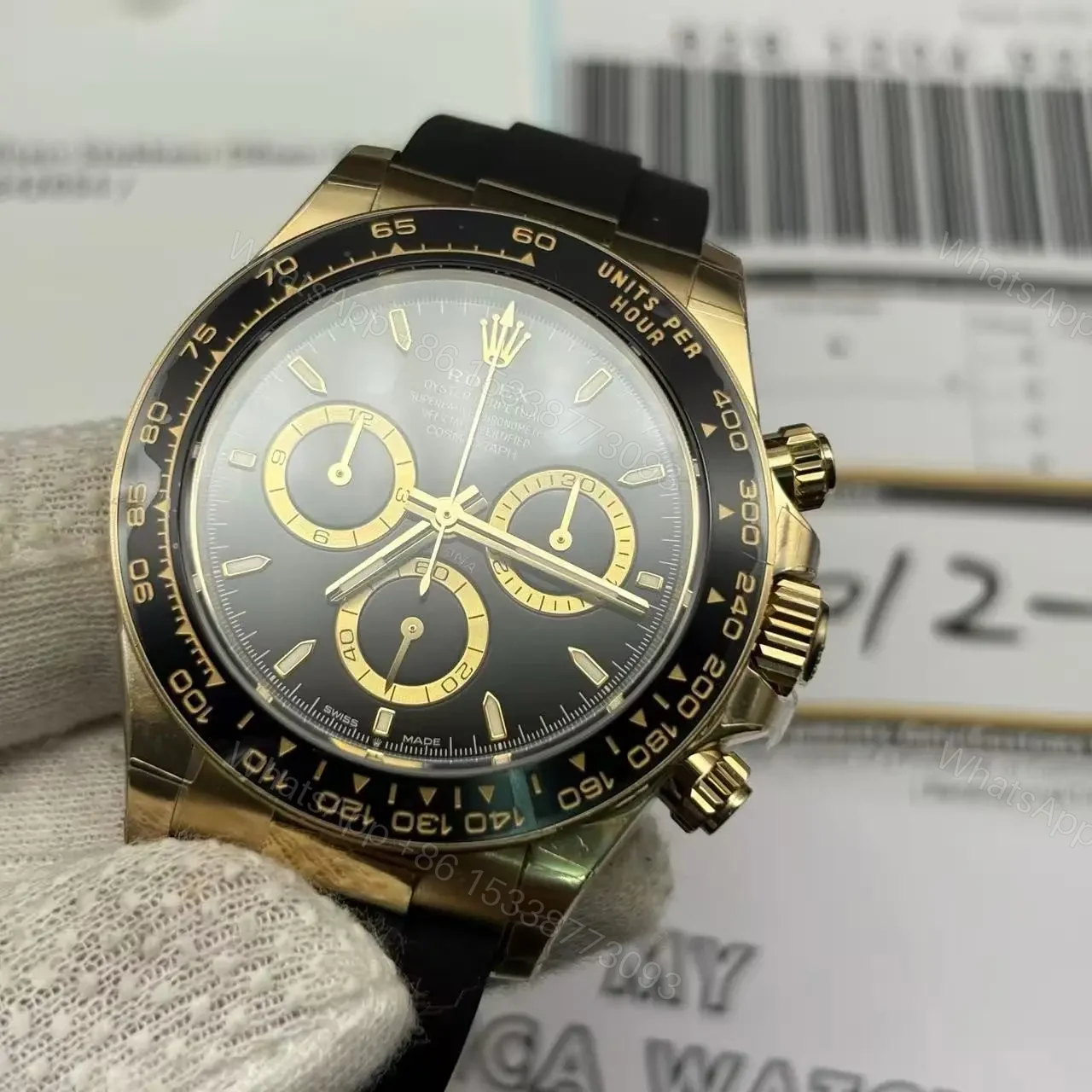 View 3 of Superclone Rolex Daytona Black Dial 126518LN