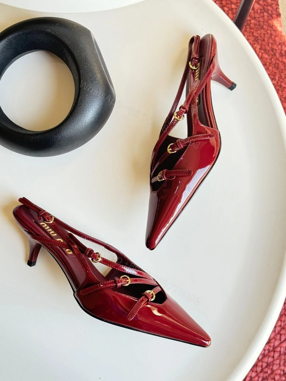 View 3 of Miu Miu PUMP SLINGBACK WITH BUCKLES