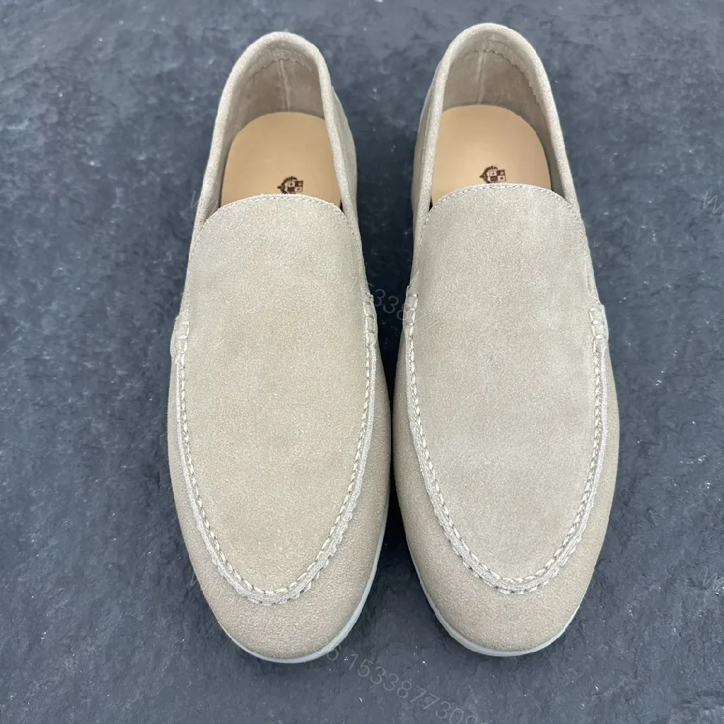 View 8 of Neutral Suede Slip-On Loafers: Supreme Comfort