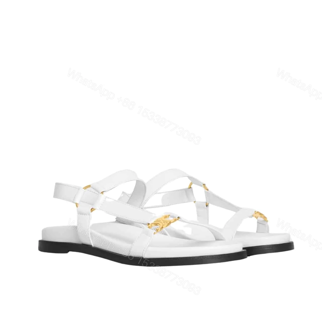 CELINE MAUD SANDAL WITH TRIOMPHE WHITE 362225042C 01BC — view 1