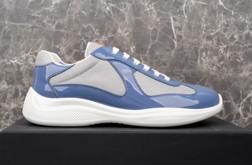 View 7 of Blue-Tone Prada-Inspired Low-Top Sneakers: Everyday Luxury Comfort