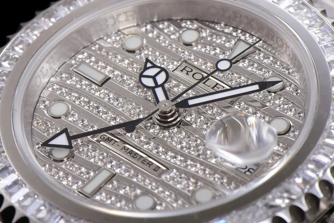 View 5 of Rolex GMT-Master II Bust Down Diamond Replica 40mm ROLEX-GMT2-DIAM40