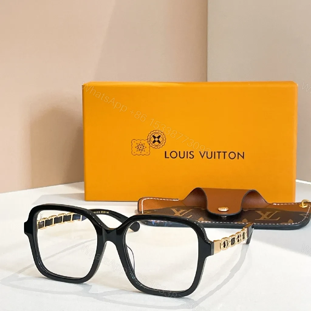 Bold Square-To-Oval Eyewear with LV-Pattern Accents — view 1