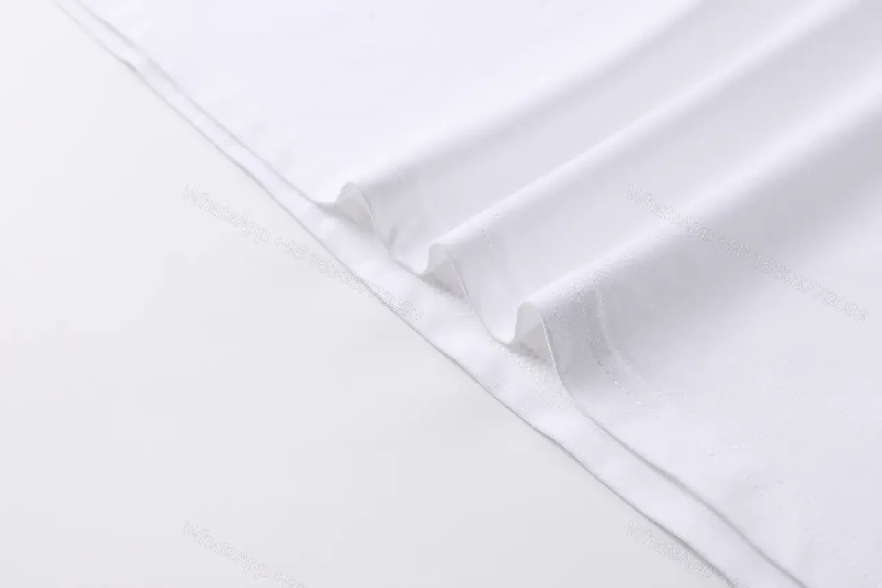 View 6 of White Cotton Tee Crest – Modern Luxe, Subtle Branding, Tee