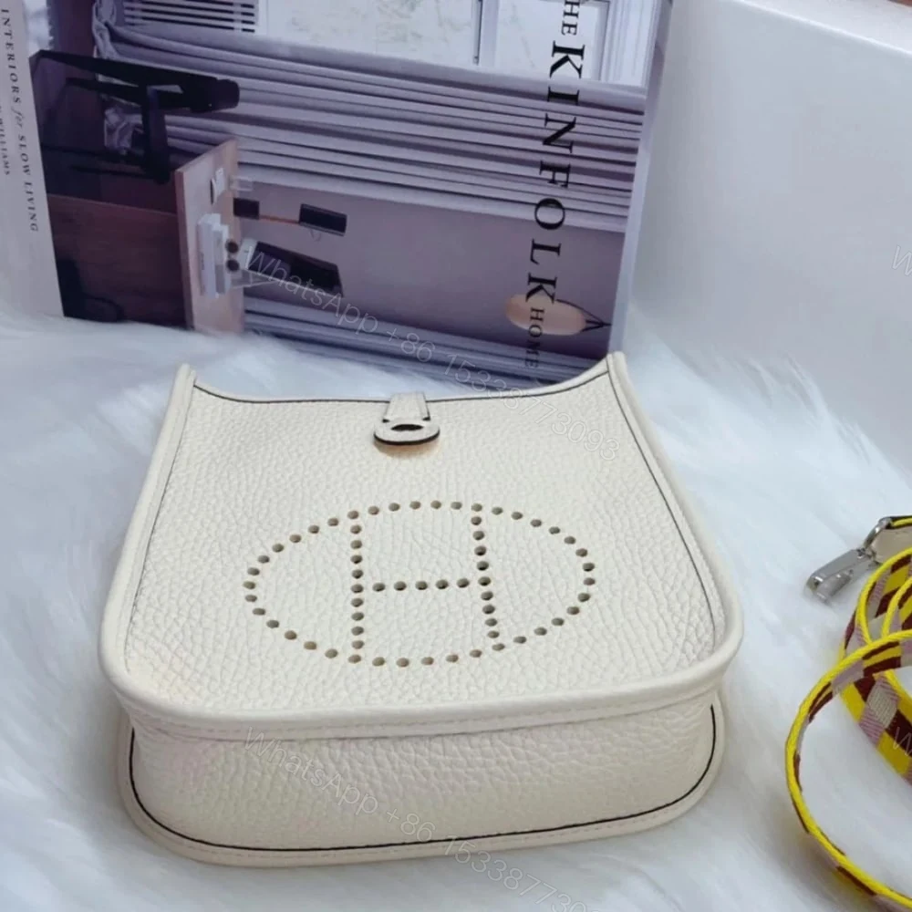 View 3 of Hermes Evelyne Amazone Bag White 17cm