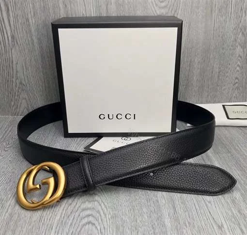 View 3 of GUCCI MEN’S INTERLOCKING GG REVERSIBLE LEATHER BELT – B47