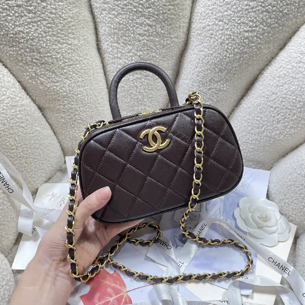 View 3 of Quilted Mini Bag with Chain Strap - Luxe, Compact, Versatile