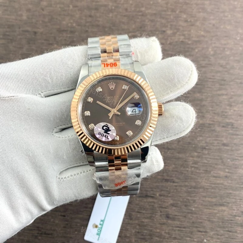 View 3 of Rolex Date Model 40MM Brown Dial Steel Case Automatic