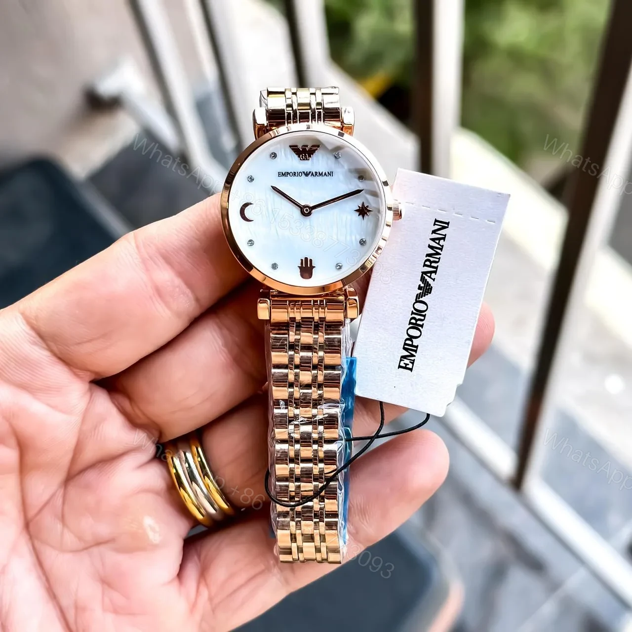 View 3 of Emporio Armani Women’s Rose Gold Slim Analog Watch