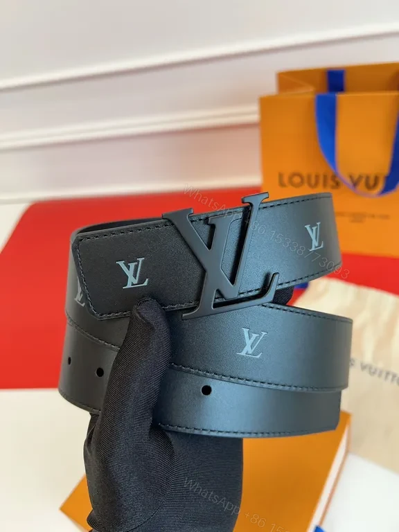 View 2 of Bold LV Signature Belt: Premium Full-Grain Leather, Monogram Accent