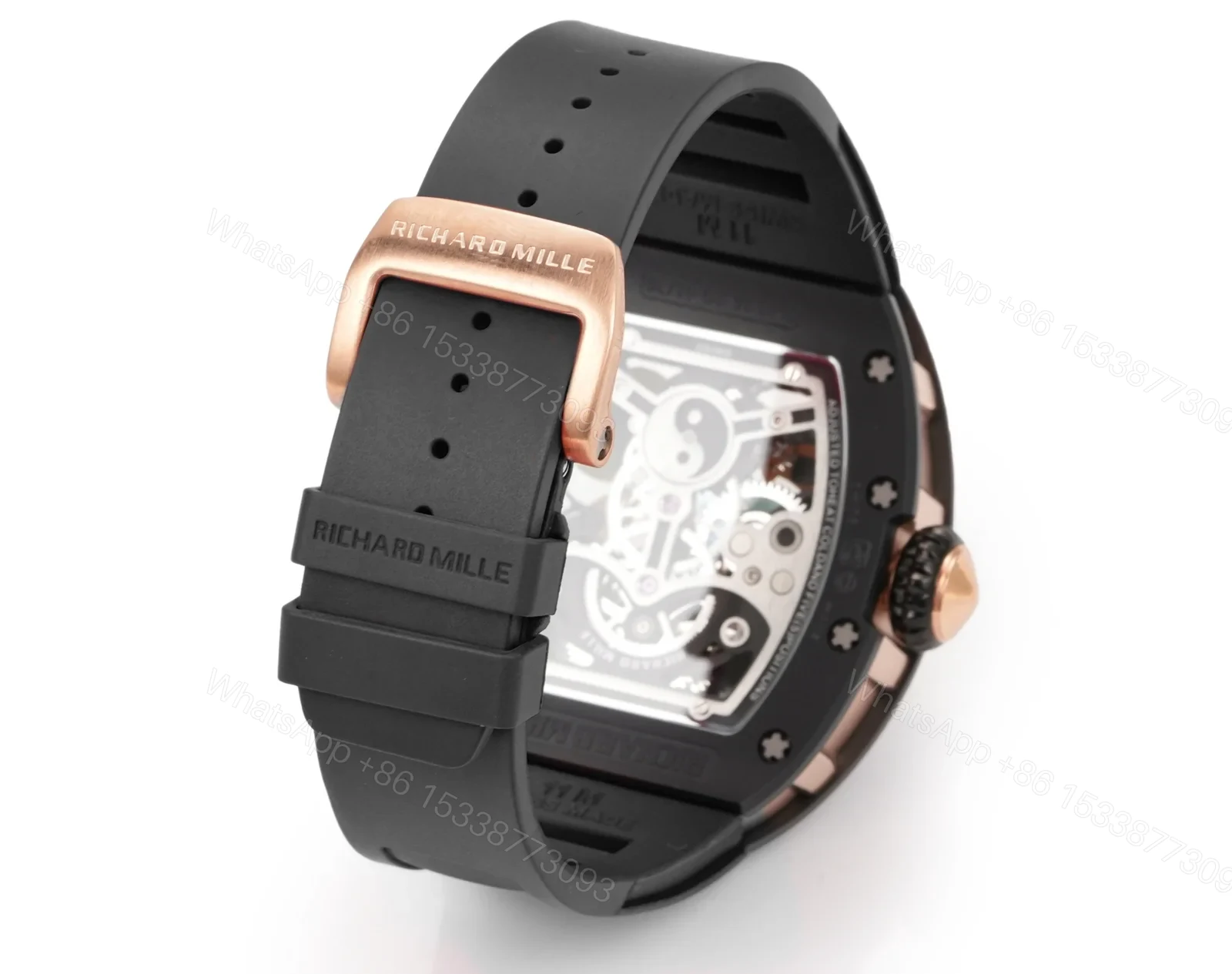 View 9 of Richard Mille RM S10 Koi Tourbillon Watch Red Gold Diamond Koi Lotus Art Dial Flying Tourbillon Mechanical Luxury Edition RM-S10-KOI-RGD-LOT