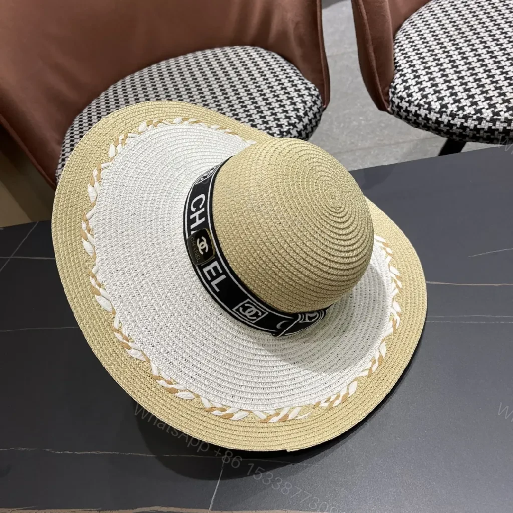 View 5 of Straw Hat with Signature Band: Elegant, Breathable Sunwear