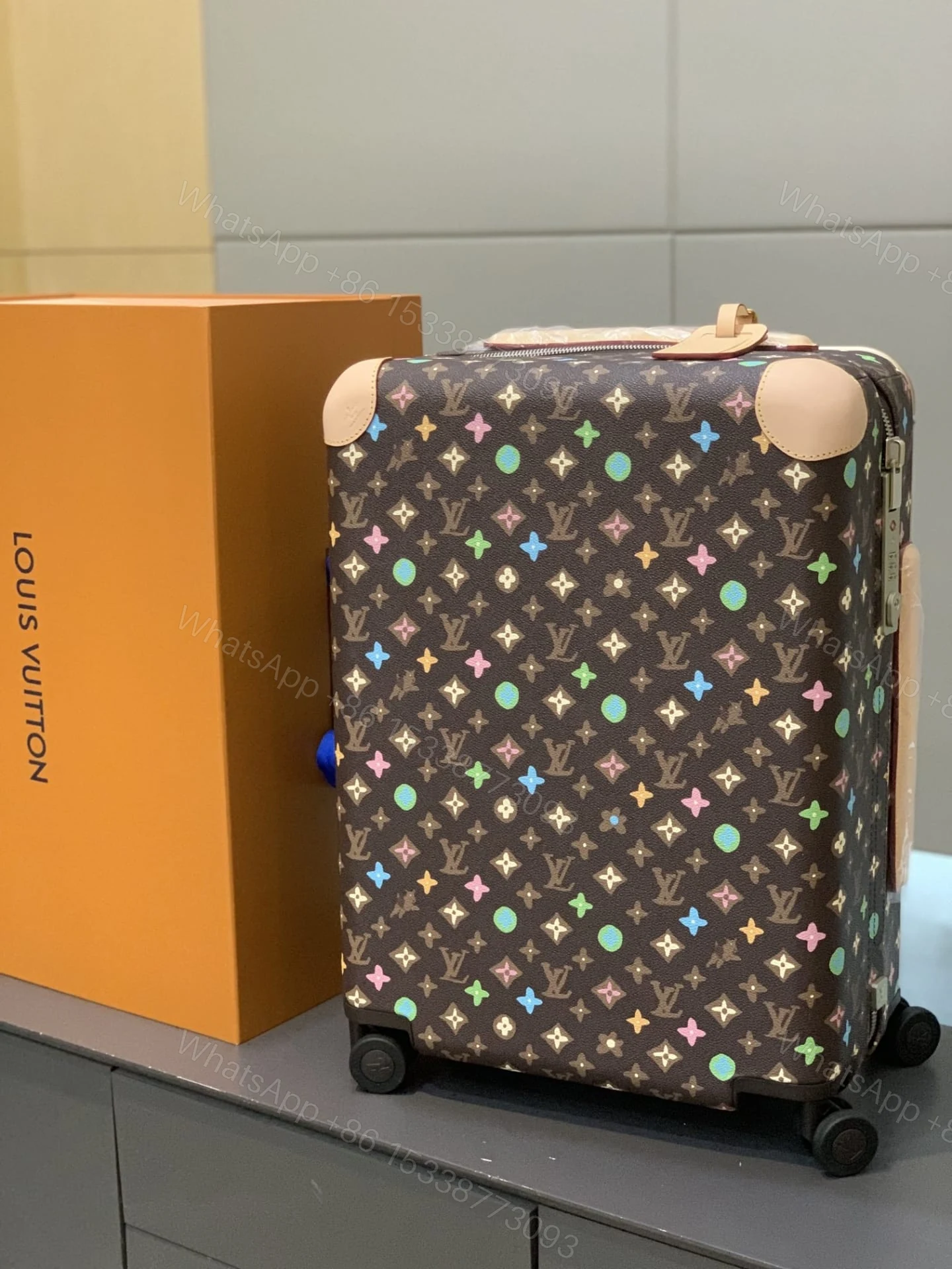 View 2 of Louis Vuitton Horizon 55 Suitcase Monogram Craggy Coated Canvas Chocolate 55Cm M47070