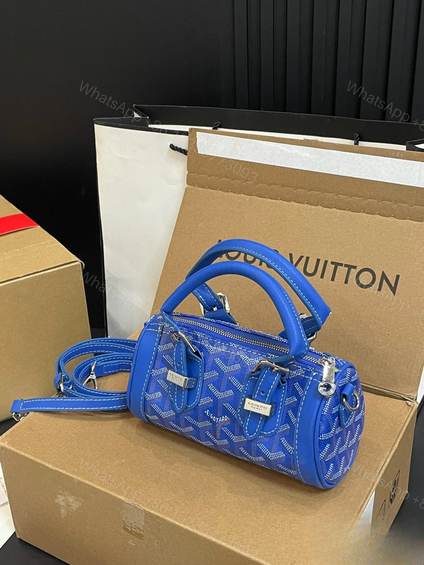 View 2 of GOYARD GOYARDINE CROISIERE MINI BLUE 19CM