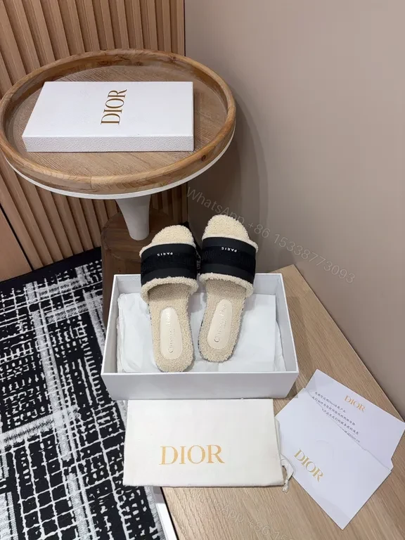 View 6 of Neutral-Chic Leather Slides with Logo Band