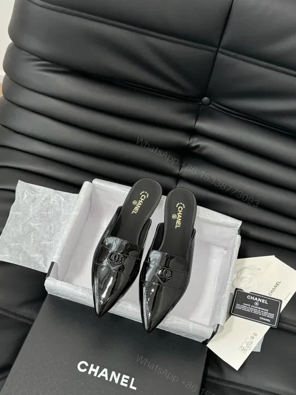 Chanel-Inspired Patent Slip-Ons: Luxe Everyday Mules — view 1