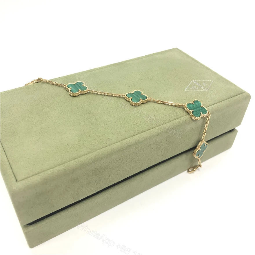 View 3 of VCA Vintage Alhambra Malachite Bracelet