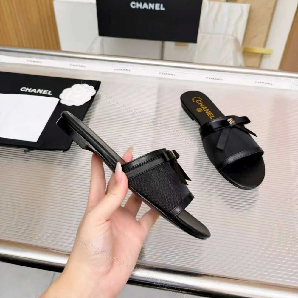 View 4 of Chanel Mules Mesh Black