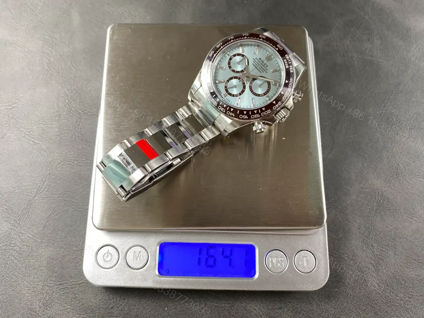 View 9 of Rolex Cosmograph Daytona VSF Platinum Cerachrom Ice Blue Dial Oyster Bracelet 40mm 126506-0001