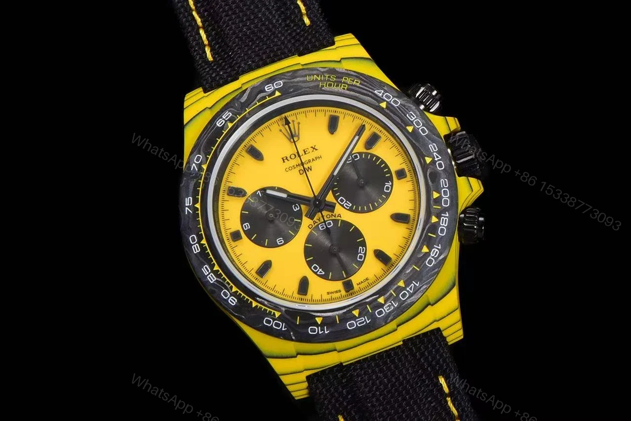 View 13 of Replica DiW Rolex Cosmograph Daytona All Carbon Yellow Edition