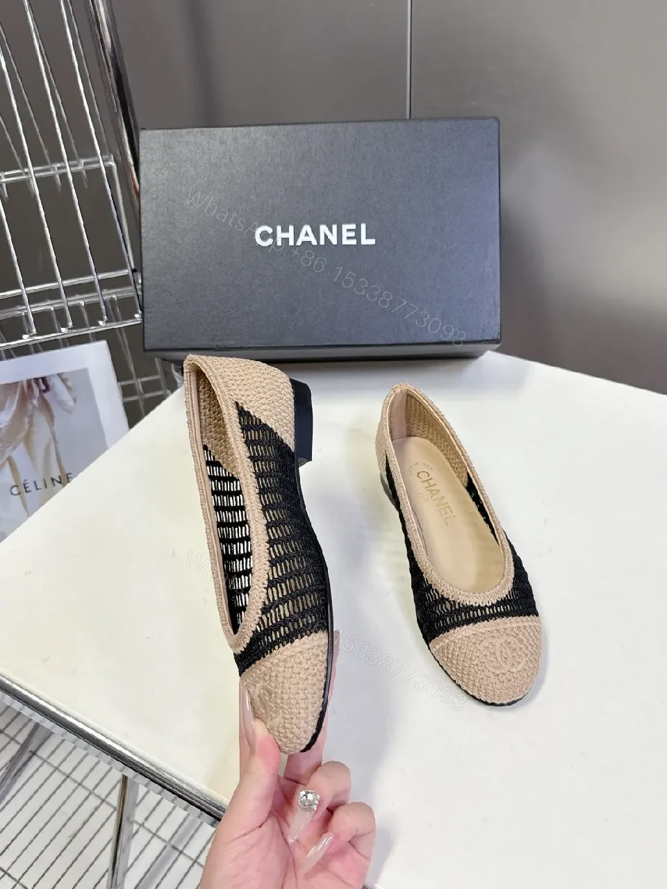 View 2 of Textured Knit Espadrille Flats - Luxe Everyday Comfort