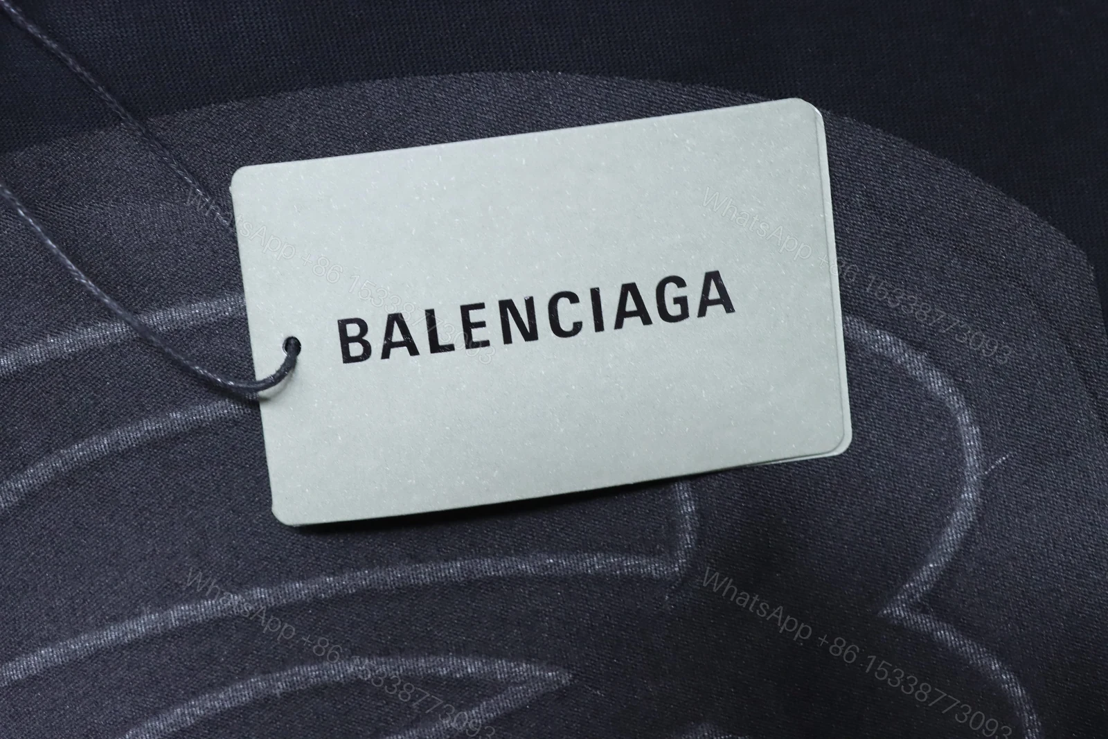 View 7 of Balenciaga Clothes Double Ring Appliqué Embroidered Short-Sleeve T-Shirt black
