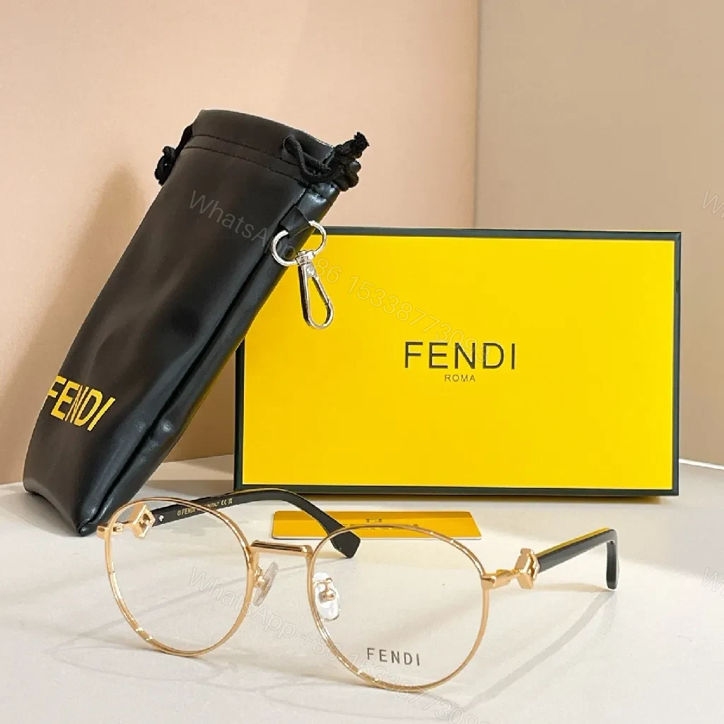 View 5 of Gold-Tone Geometric Metal Glasses – Luxury All-Day Comfort