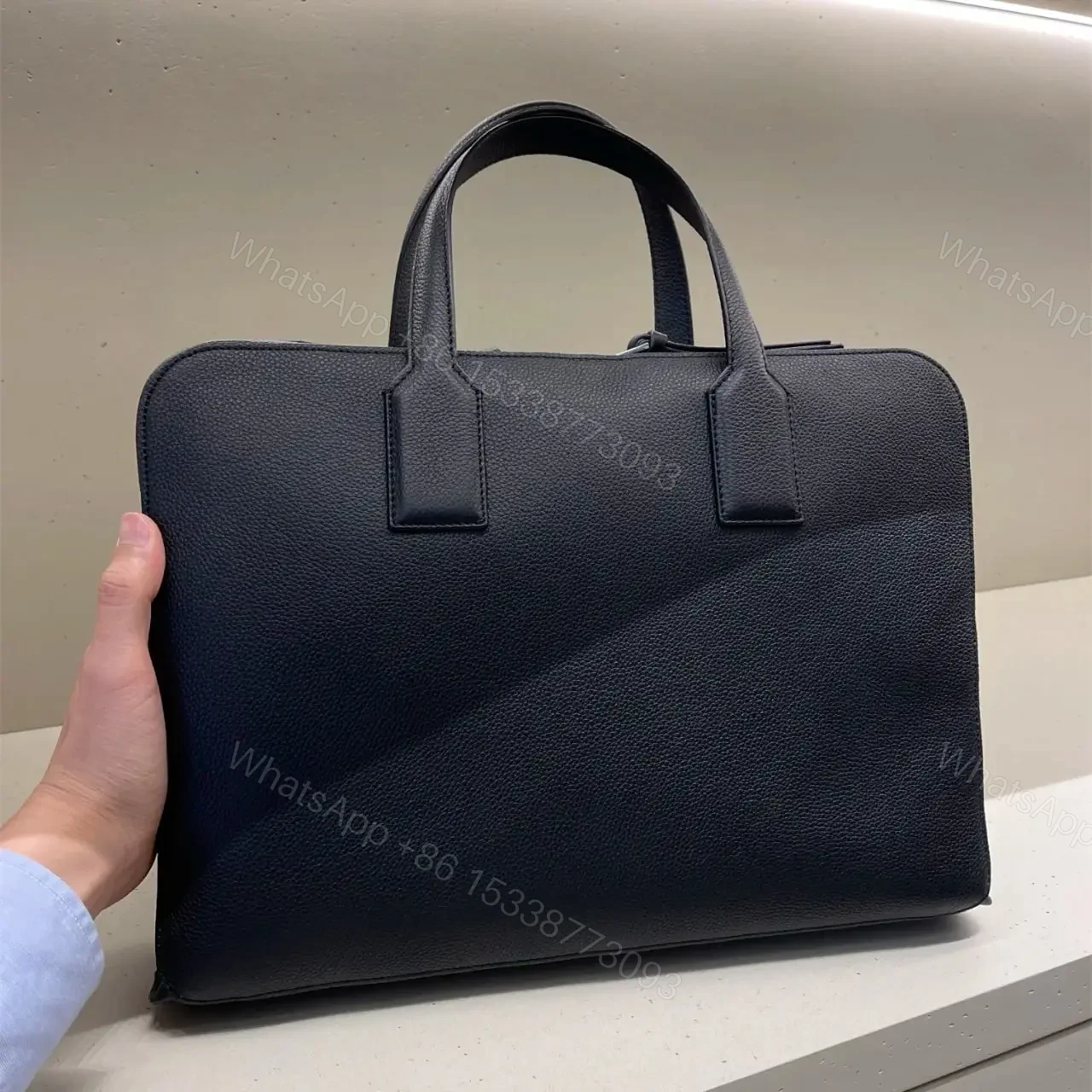 View 12 of 高仿Loewe*Goya系列1100小牛皮男士公文包黑色免檢版