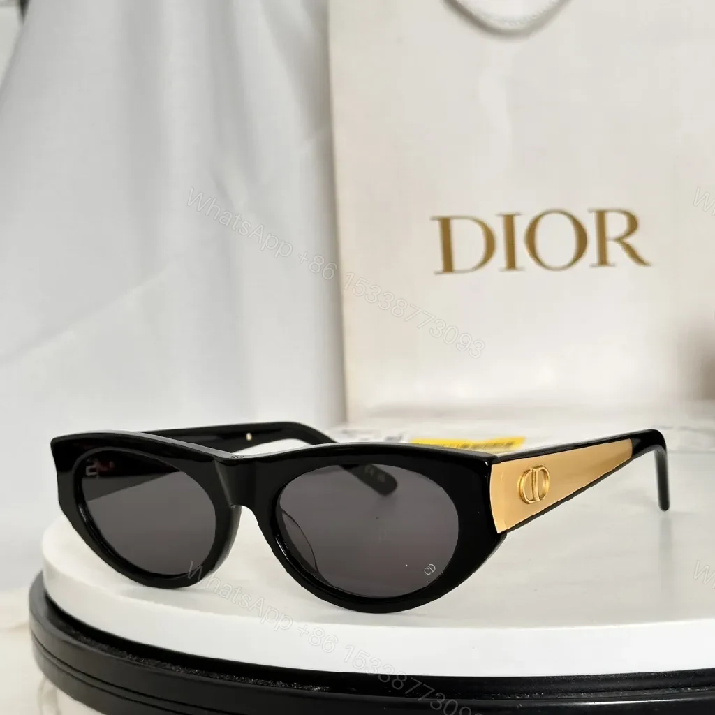 View 5 of Monogram Accent Polarized Sunglasses in Black Gold