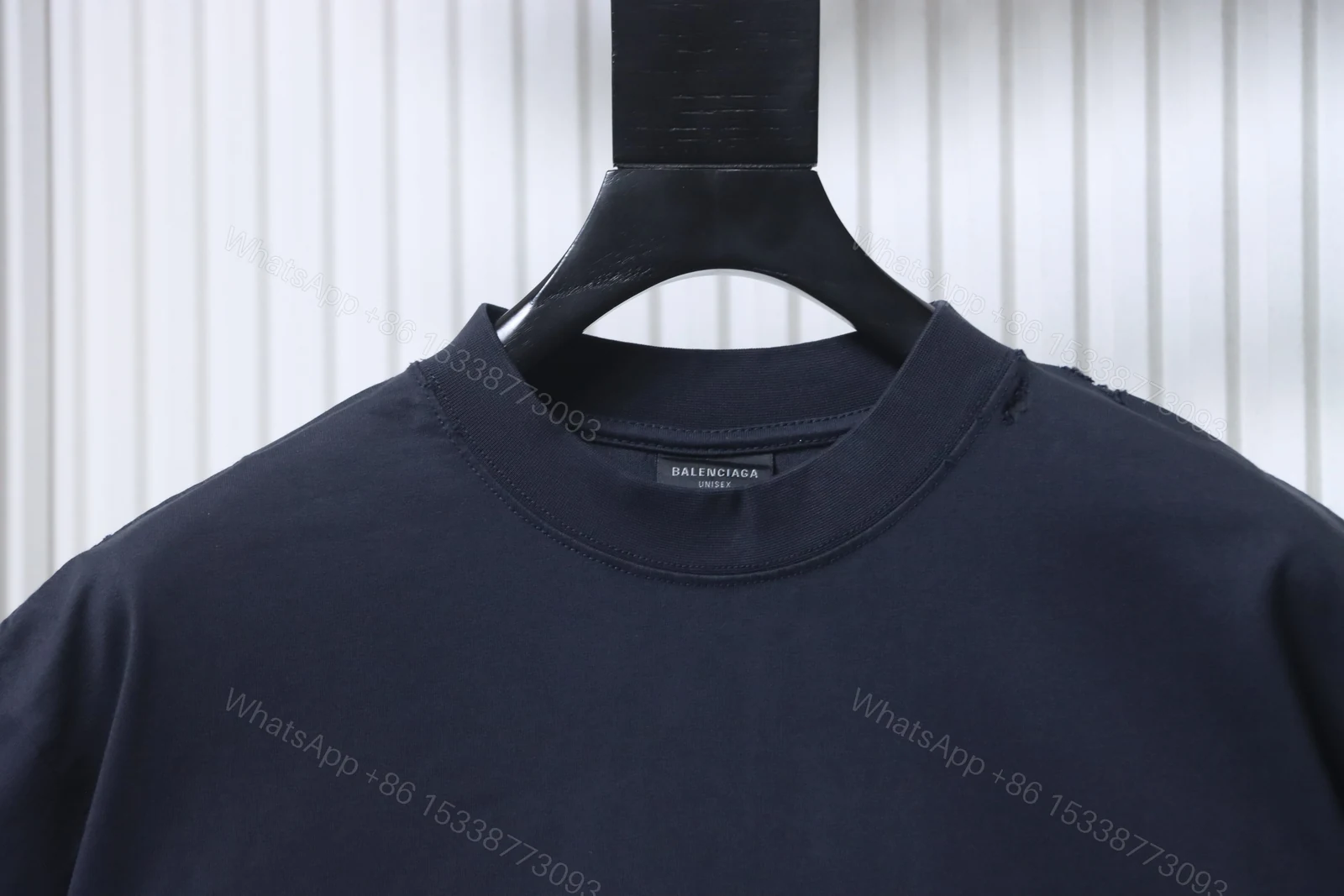 View 2 of Balenciaga Clothes 25SS Red American Graffiti Letter Tape Short Sleeve T-shirt black