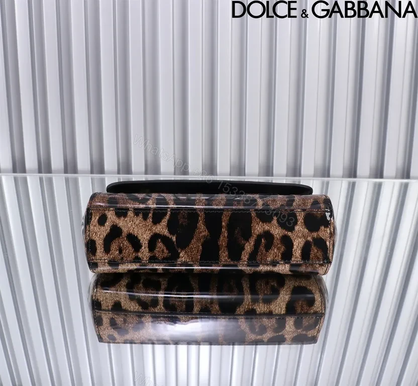 View 5 of Leopard-Patent Satchel: Chic Dolce & Gabbana Handbag