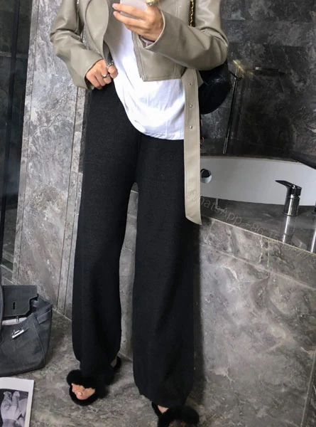 View 2 of Dior\迪奥麻花收口阔腿裤\深黑色