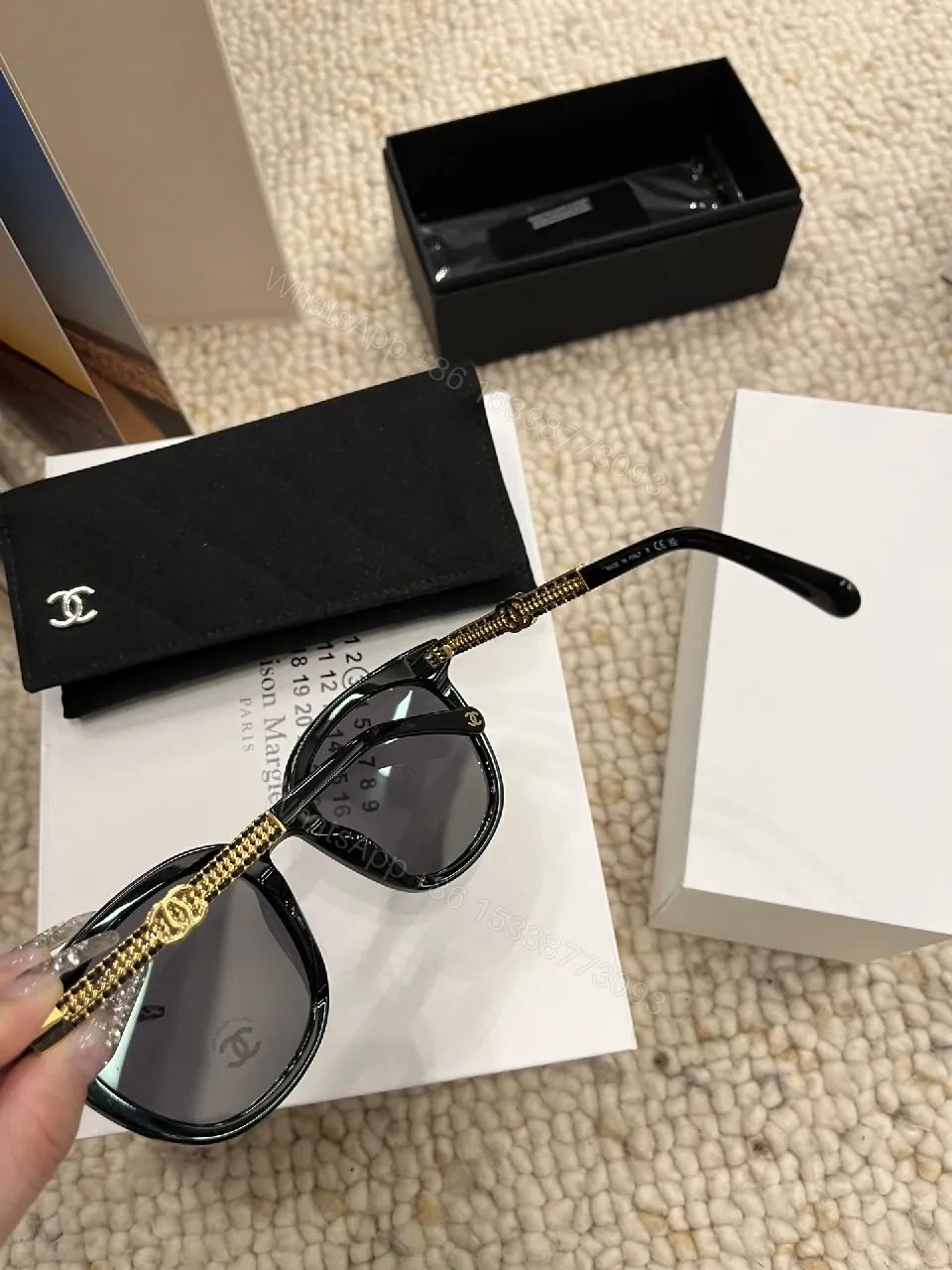 View 2 of Cat Eye Sunglasses - Acetate/Metal, Bold Luxe, Signature Detailing, Sunglasses