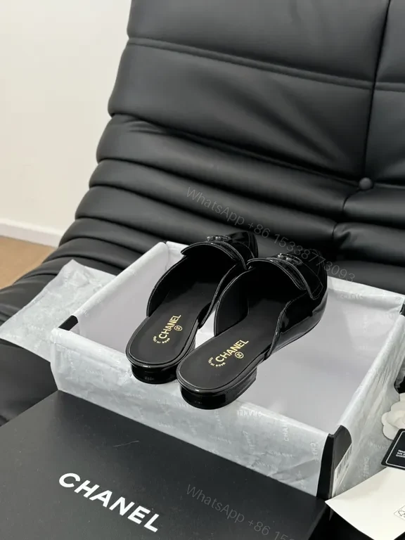 View 6 of Chanel-Inspired Patent Slip-Ons: Luxe Everyday Mules
