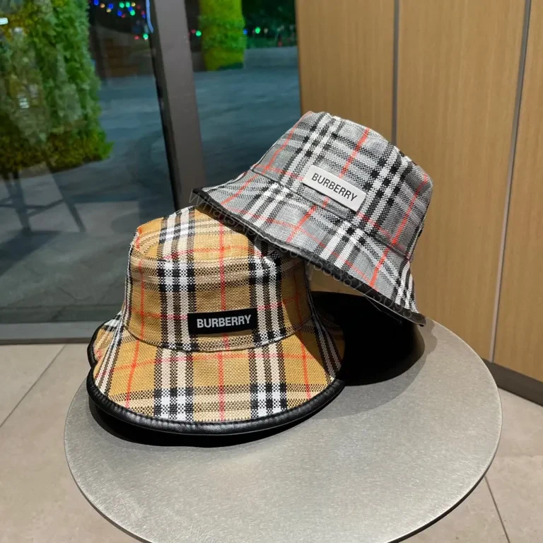 View 4 of Iconic Check Bucket Hat â€” Luxury Comfort & Versatility