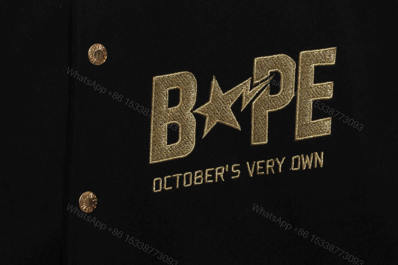 View 5 of Bape x OVO Varsity Jacket Black