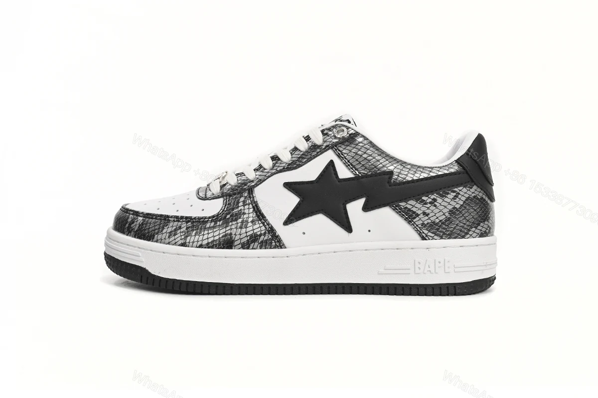 View 14 of A Bathing Ape Bape Sta Low Black Black Snake Skin 1180 191 009