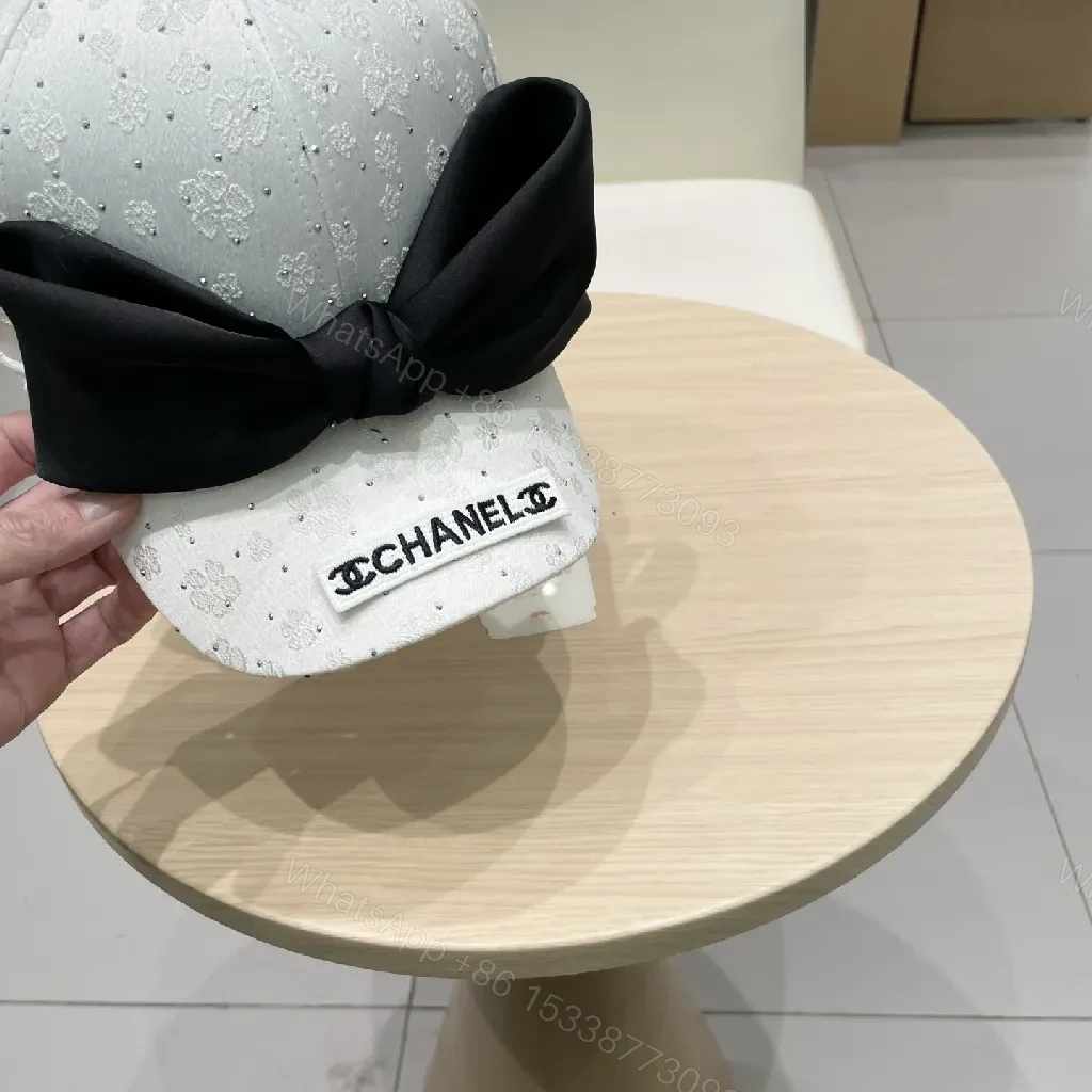 View 4 of Embellished Cap with Silk Bow – Lightweight Luxe Cap