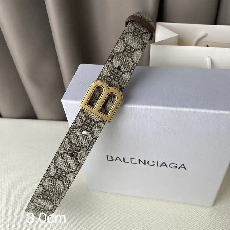 View 4 of Bold Monogram Belt: Gold Buckle, Canvas, Luxe Casual