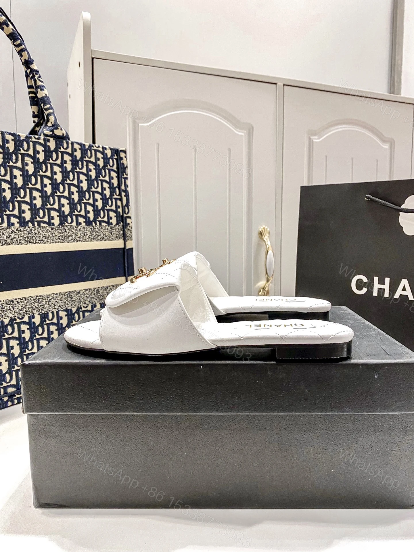 View 2 of Chanel White Slipper