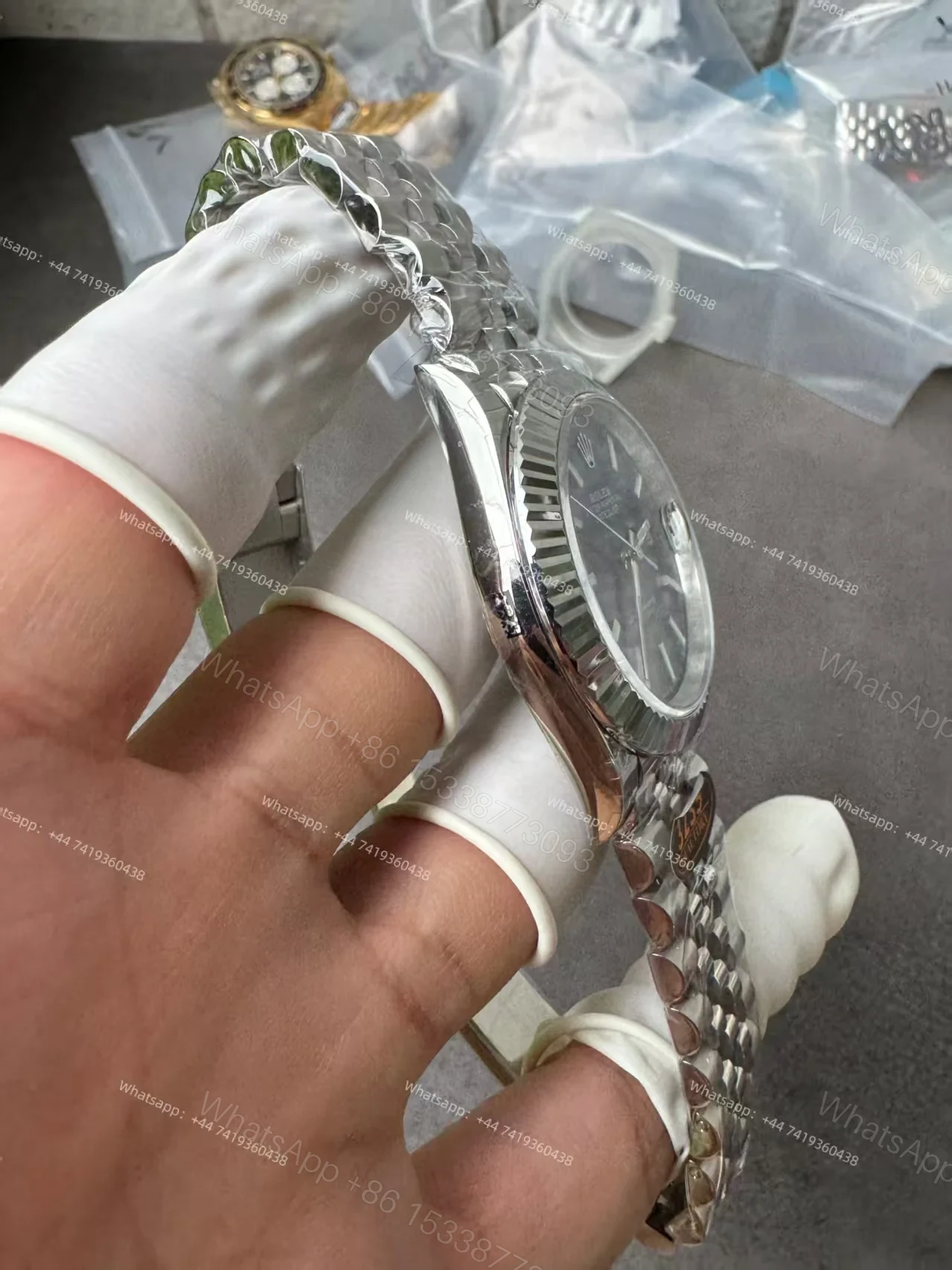 View 13 of Rolex Datejust M126334 Blue Dial 1:1 Replica Jubilee 41MM 3235 Movement Super Clone Watch