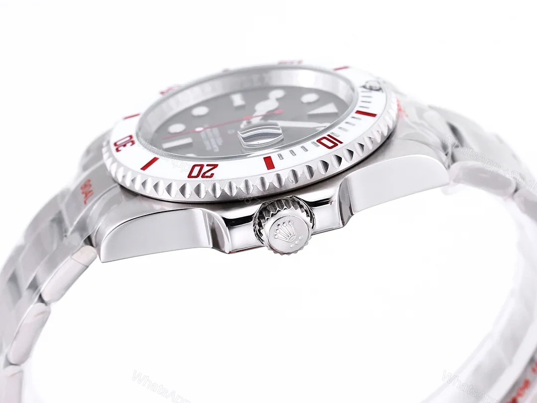 View 6 of Rolex Submariner DIW Carbon Fiber Grey Dial Red Bezel Custom Watch 40mm Ultimate Edition RG-ROLEX-SUB-DIW-CARBON-GRY-RED-40