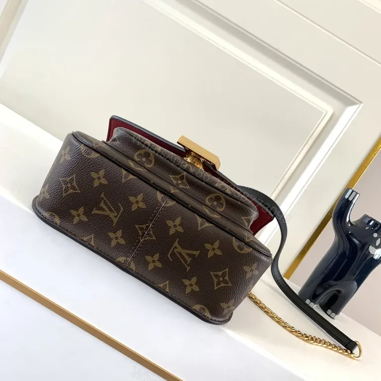 View 2 of Compact Monogram Canvas Bag with Luxe Chain, Crossbody Style