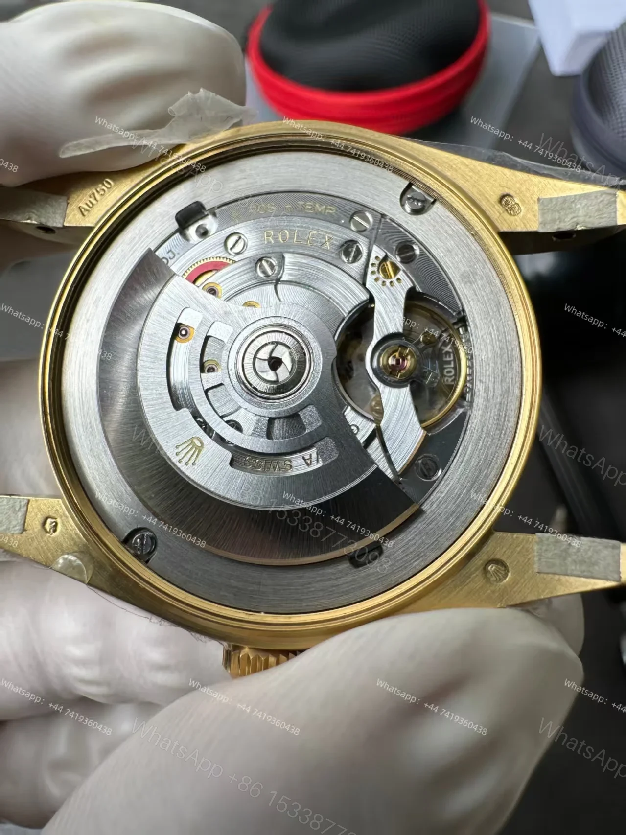 View 8 of Rolex Day-Date M228238-0005 1:1 Replica Gold Diamond Dial 40MM 3255 Movement Presidential Bracelet Super Clone Watch